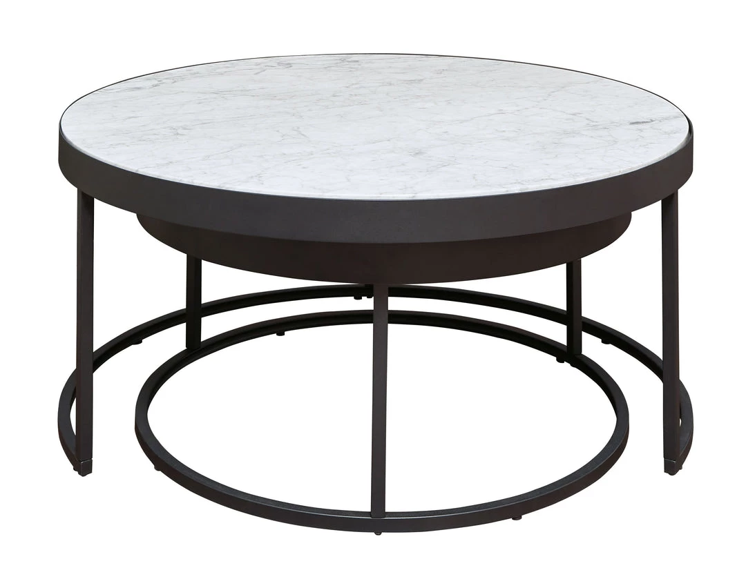 Signature Design By Ashley® Windron - Black/white - Nesting Cocktail Tables (2/cn) 8 Signature Design By Ashley® Windron - Black/white - Nesting Cocktail Tables (2/cn)