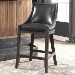 Uttermost Elowen Leather Counter Stool Stools 14 Uttermost Elowen Leather Counter Stool Stools