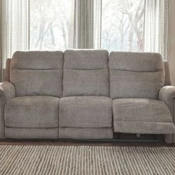 Signature Design By Ashley® Reclining Furniture Mouttrie - Set - Power Reclining Sofa With Adjustable Headrest, Power Reclining Loveseat With CON/Adjustable HDRST