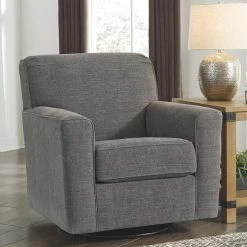 Ashley Furniture Alcona - Charcoal - Swivel Glider Accent Chair Chairs