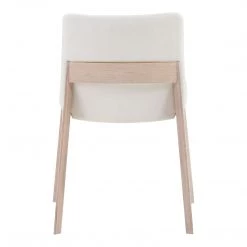 Moe's Home Collection Deco Oak Dining Chair White Pvc-m2