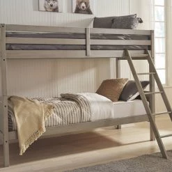 Ashley Furniture Lettner - Light Gray - Twin/twin Bunk Bed W/ladder Beds