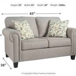 Ashley Furniture Alandari - Gray Dark - Loveseat Loveseats