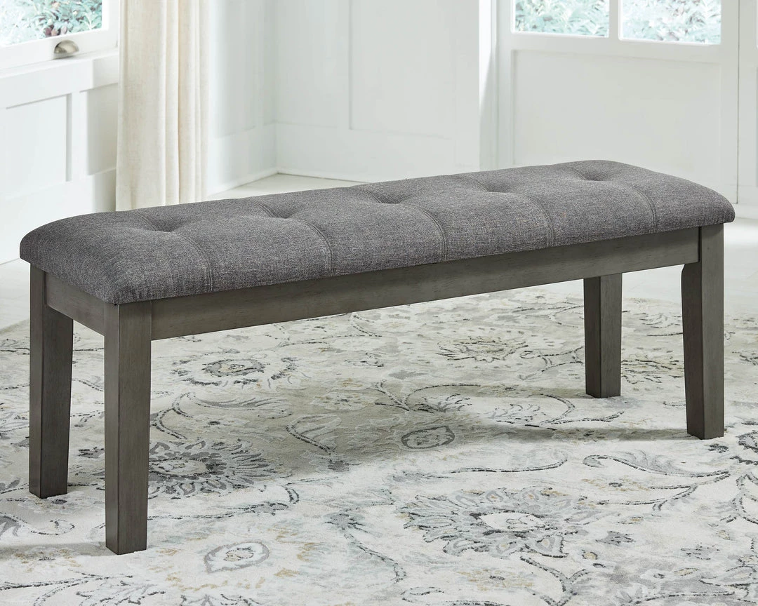Ashley Furniture Hallanden - Black / Gray - Large Uph Dining Room Bench 8 Ashley Furniture Hallanden - Black / Gray - Large Uph Dining Room Bench