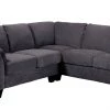 Emerald Home Clayton Rsf Sectional Charcoal Gray Sectionals