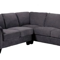 Emerald Home Clayton Rsf Sectional Charcoal Gray Sectionals