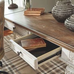 Signature Design By Ashley® Realyn - White/brown - L Shaped Desk With Lift Top Desks