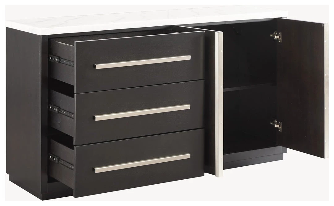 Signature Design By Ashley® Vollardi - Almost Black - Dining Room Server Servers 9 Signature Design By Ashley® Vollardi - Almost Black - Dining Room Server Servers