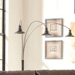 Ashley Furniture Sheriel - Black - Metal Arc Lamp (1/cn) Accessories