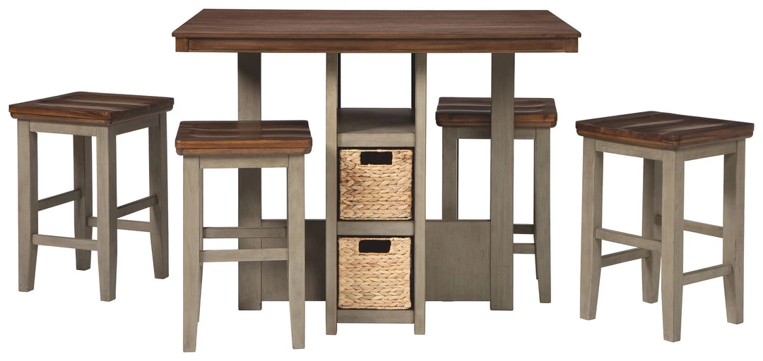 Ashley Furniture Dining Room Sets Lettner - Gray/brown - Rect Drm Counter Tbl Set(5/cn) 8 Ashley Furniture Dining Room Sets Lettner - Gray/brown - Rect Drm Counter Tbl Set(5/cn)