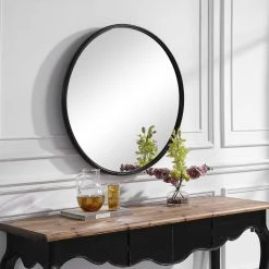 Accessories Uttermost Belham Round Iron Mirror