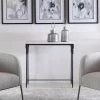 Uttermost Bourges White Marble Console Table Tables