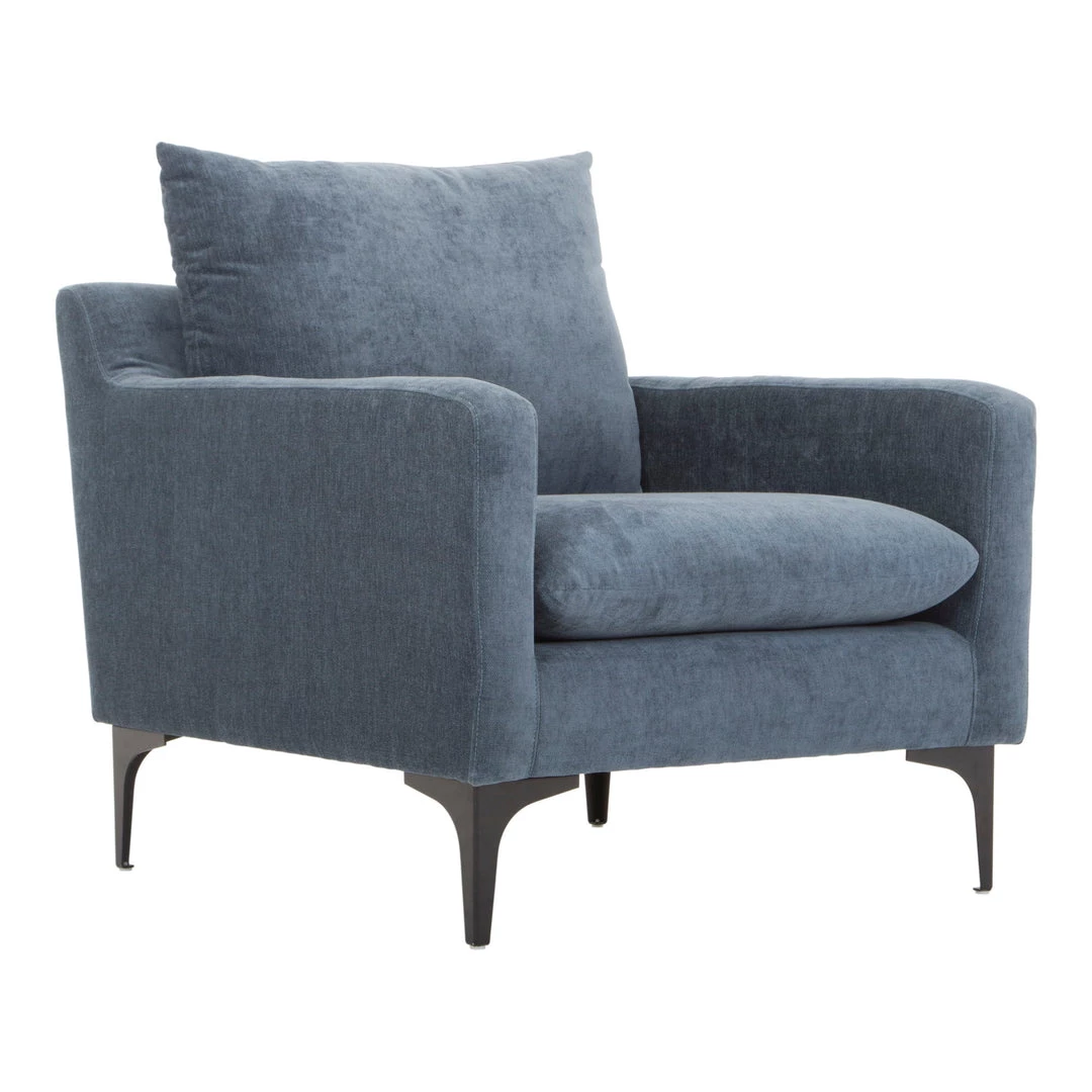 Moe's Home Collection Chairs Paris Armchair Blue 7 Moe's Home Collection Chairs Paris Armchair Blue