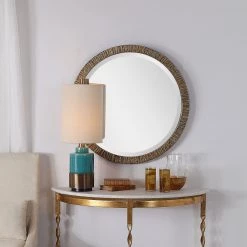 Uttermost Wayde Gold Bark Round Mirror Accessories