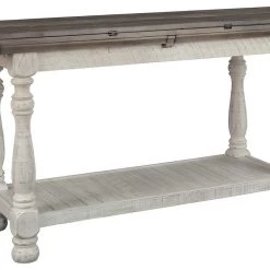 Ashley Furniture Havalance - Gray/white - Flip Top Sofa Table