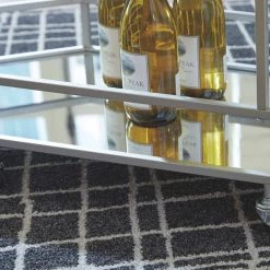 Ashley Furniture Kadinburg - Silver Finish - Bar Cart