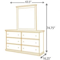 Signature Design By Ashley® Bedroom Sets Maribel - Black - 4 Pc. - Dresser, Mirror, King Panel Headboard With Bolt On Bed Frame