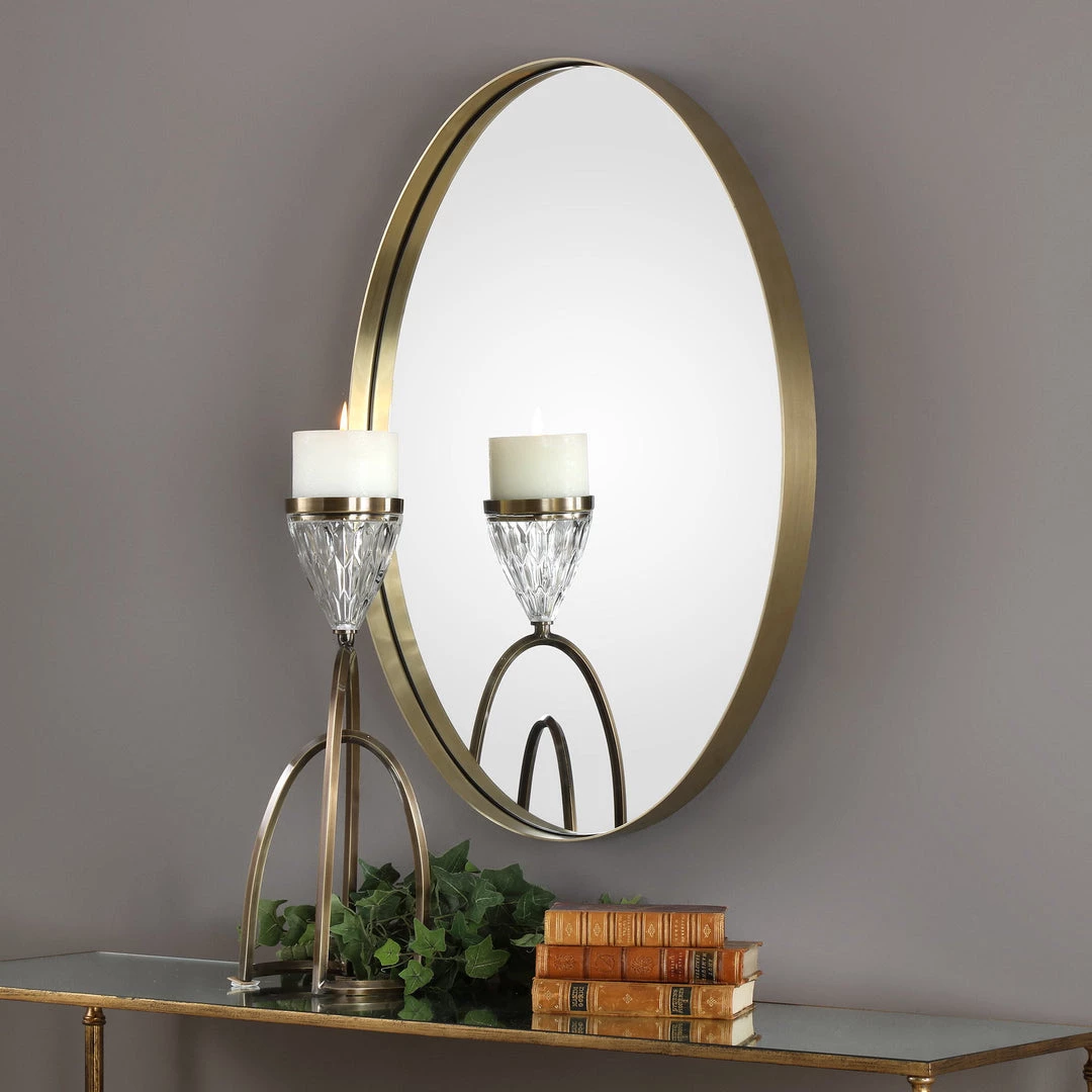 Uttermost Pursley Brass Oval Mirror 4 Uttermost Pursley Brass Oval Mirror