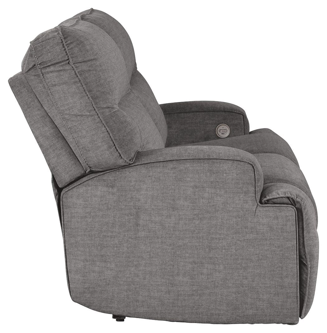 Ashley Furniture Reclining Furniture Coombs - Charcoal - 2 Seat Reclining Power Sofa 5 Ashley Furniture Reclining Furniture Coombs - Charcoal - 2 Seat Reclining Power Sofa