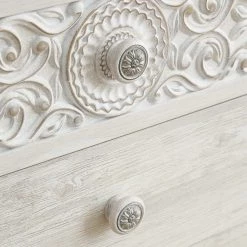 Ashley Furniture Paxberry - Opaque Whitewash - Six Drawer Dresser - Medallion Drawer Pulls