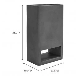 Moe's Home Collection Bristol Planter Concrete Grey