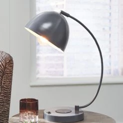Ashley Furniture Austbeck - Gray - Metal Desk Lamp (1/cn)