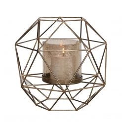 Uttermost Myah Geometric Gold Candleholder Table Decor