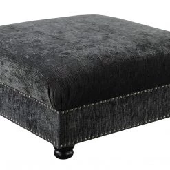 Emerald Home Hutton II Tufted Ottoman, Gray