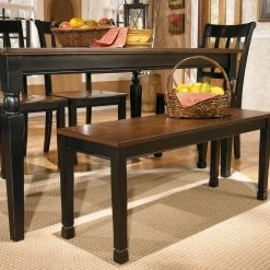Ashley Furniture Benches Owingsville - Black/brown - Large Dining Room Bench