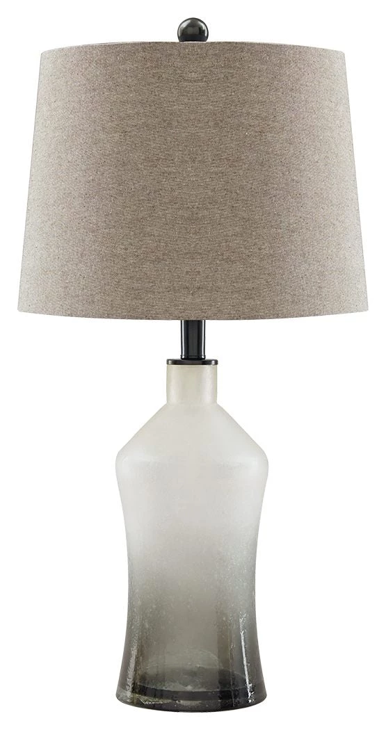 Ashley Furniture Nollie - Gray - Glass Table Lamp (2/CN) 5 Ashley Furniture Nollie - Gray - Glass Table Lamp (2/CN)