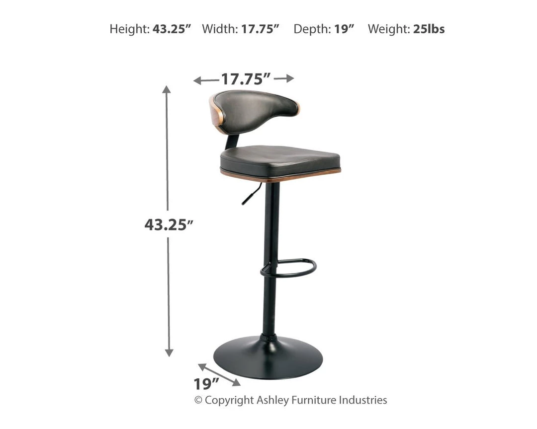 Ashley Furniture Stools Bellatier - Brown/black - Tall Uph Swivel Barstool(1/cn) 6 Ashley Furniture Stools Bellatier - Brown/black - Tall Uph Swivel Barstool(1/cn)