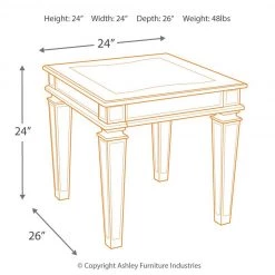 Ashley Furniture Tessani - Silver - Rectangular End Table Tables 11 Ashley Furniture Tessani - Silver - Rectangular End Table Tables