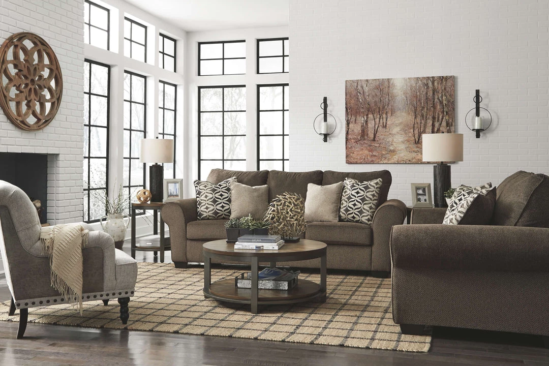 Ashley Furniture Loveseats Nesso - Walnut - Loveseat 4 Ashley Furniture Loveseats Nesso - Walnut - Loveseat