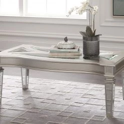 Ashley Furniture Tessani - Silver - Rectangular Cocktail Table
