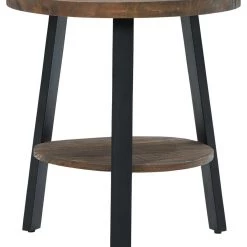 Ashley Furniture Chanzen - Brown/black - Round End Table Tables