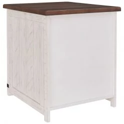 Ashley Furniture Tables Wystfield - White/brown - Rectangular End Table - 1-door