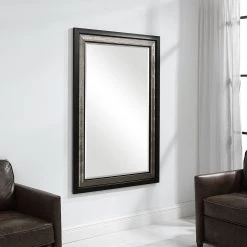 Uttermost Chamberlain Silver & Ebony Mirror