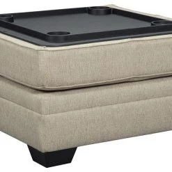 Ashley Furniture Luxora - Bisque - Ottoman With Storage 10 Ashley Furniture Luxora - Bisque - Ottoman With Storage