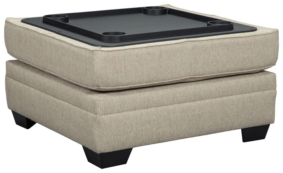 Ashley Furniture Luxora - Bisque - Ottoman With Storage 5 Ashley Furniture Luxora - Bisque - Ottoman With Storage
