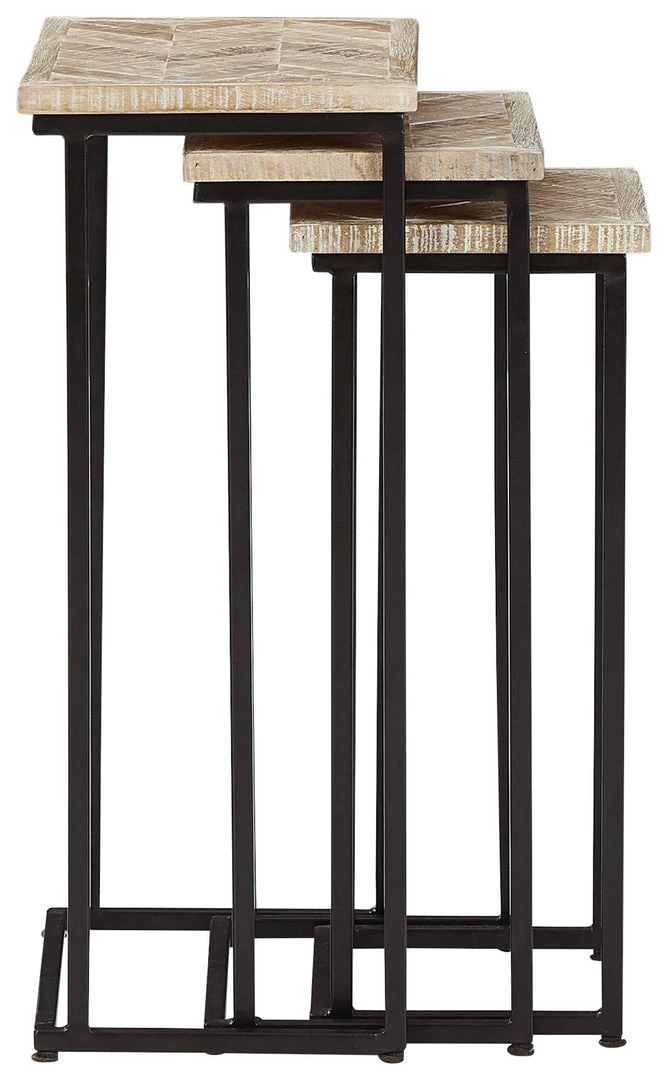 Ashley Furniture Tables Cainthorne - Distressed White/black - Accent Table (3/cn) 12 Ashley Furniture Tables Cainthorne - Distressed White/black - Accent Table (3/cn)