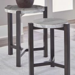 Ashley Furniture Crossport - Gray/white/brown - Accent Table Set (2/cn) Tables