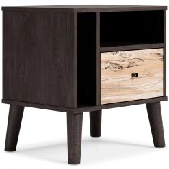 Ashley Furniture Nightstands Piperton - Brown / Black - One Drawer Night Stand