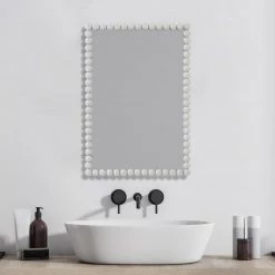 Accessories Uttermost Serna White Vanity Mirror