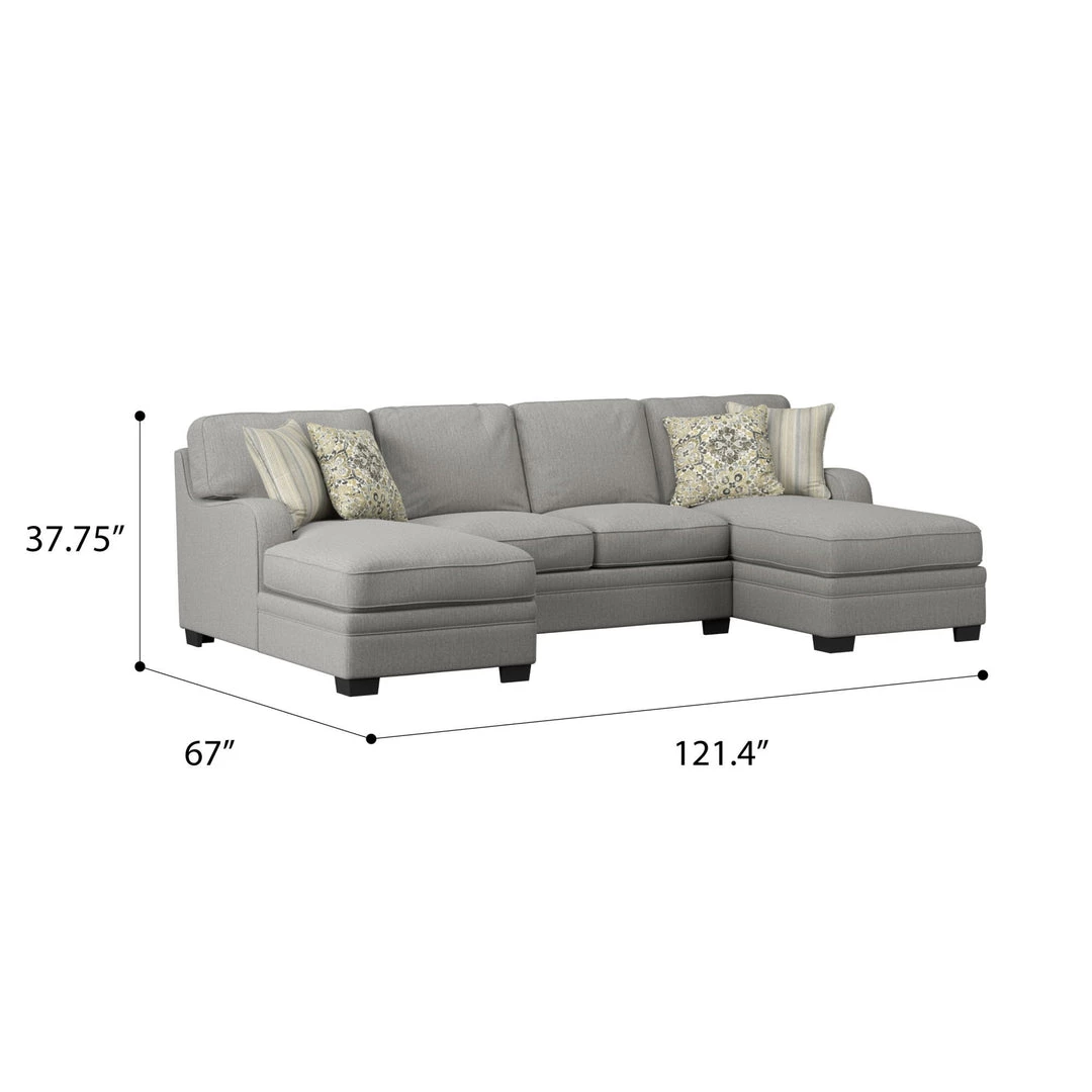 Emerald Home Analiese U-shaped Sectional Linen Gray Sectional Pieces 7 Emerald Home Analiese U-shaped Sectional Linen Gray Sectional Pieces