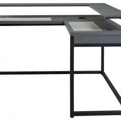 Signature Design By Ashley® Desks Lynxtyn - Black / Gray - L-desk 20 Signature Design By Ashley® Desks Lynxtyn - Black / Gray - L-desk