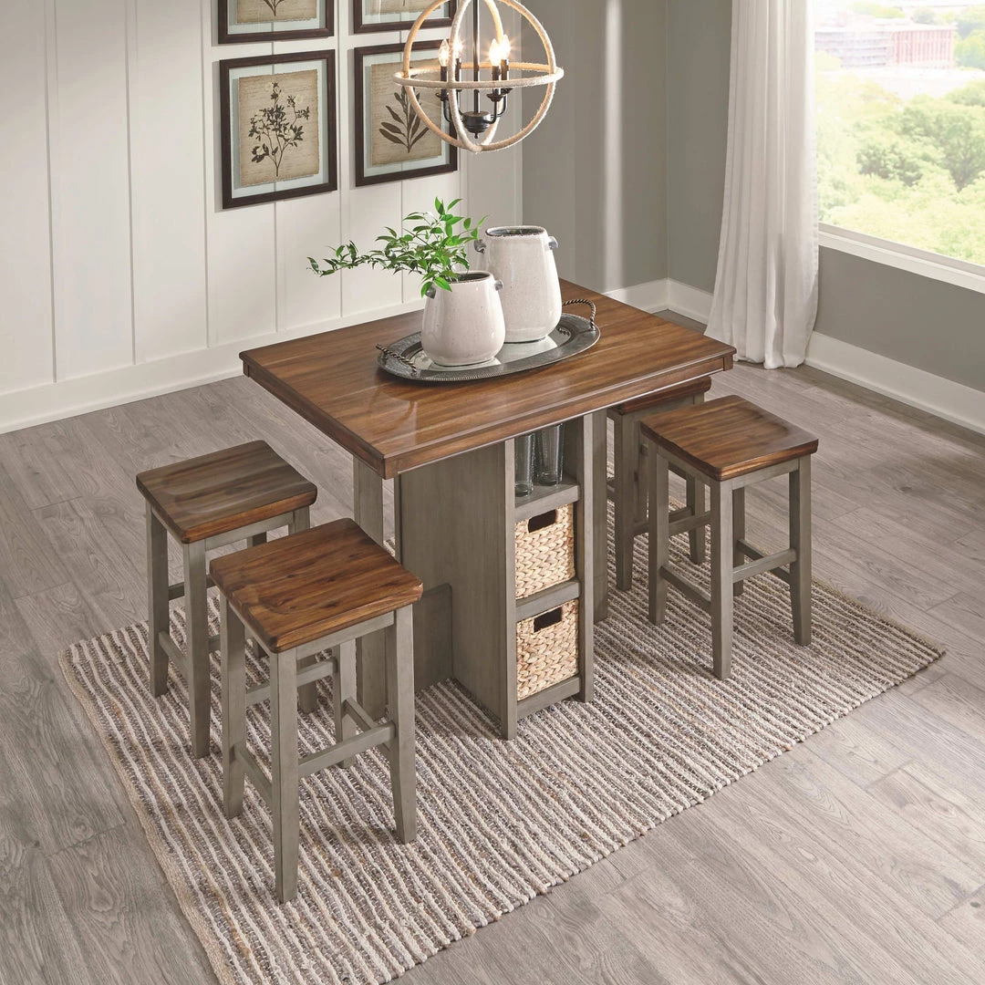 Ashley Furniture Dining Room Sets Lettner - Gray/brown - Rect Drm Counter Tbl Set(5/cn) 12 Ashley Furniture Dining Room Sets Lettner - Gray/brown - Rect Drm Counter Tbl Set(5/cn)