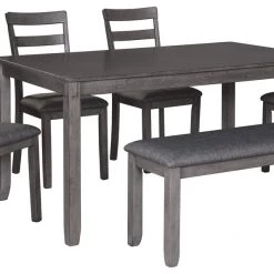 Ashley Furniture Bridson - Gray - Rect Drm Table Set (6/cn)