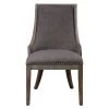 Uttermost Aidrian Charcoal Gray Accent Chair Chairs