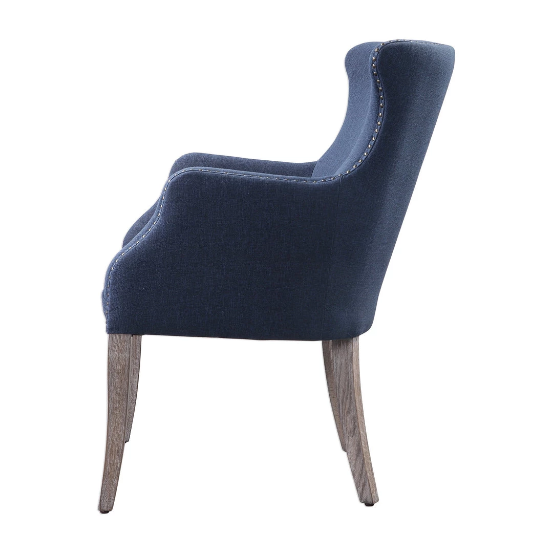 Uttermost Yareena Blue Wing Chair Chairs 6 Uttermost Yareena Blue Wing Chair Chairs