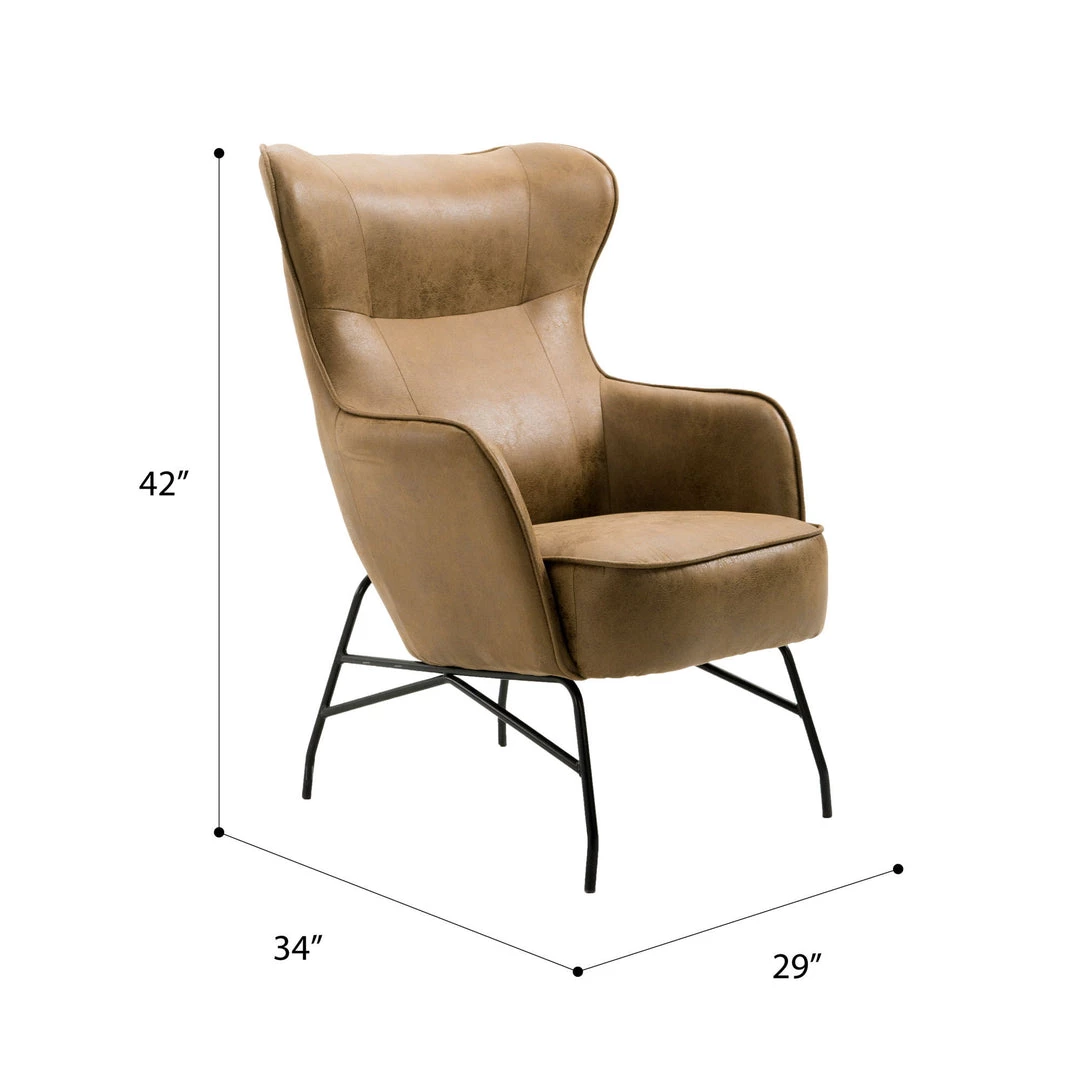 Emerald Home Franky Accent Chair, Brown 4 Emerald Home Franky Accent Chair, Brown